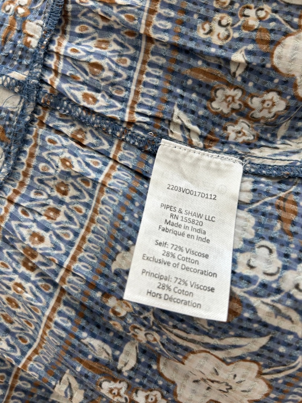 VERONICA BEARD Danica Steel Blue Floral Mini‎ Dress Size Small NWOT - Picture 8 of 8